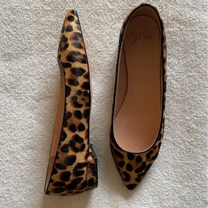 J Crew Flats in Leopard Pony Hair